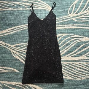 Elegant Black Glitter Dress